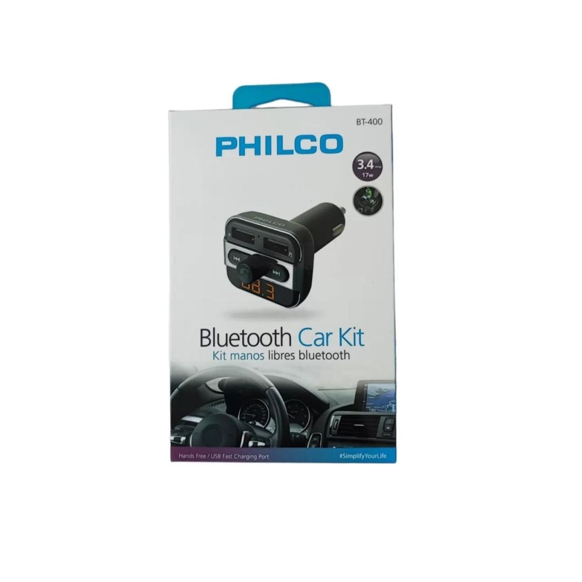PHILCO - Transmisor Bluetooth Fm Sd USB Manos Libres Philco
