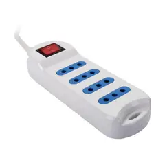 PHILCO - Alargador Extension 4 Entradas 3Mts Con Switch Blanco