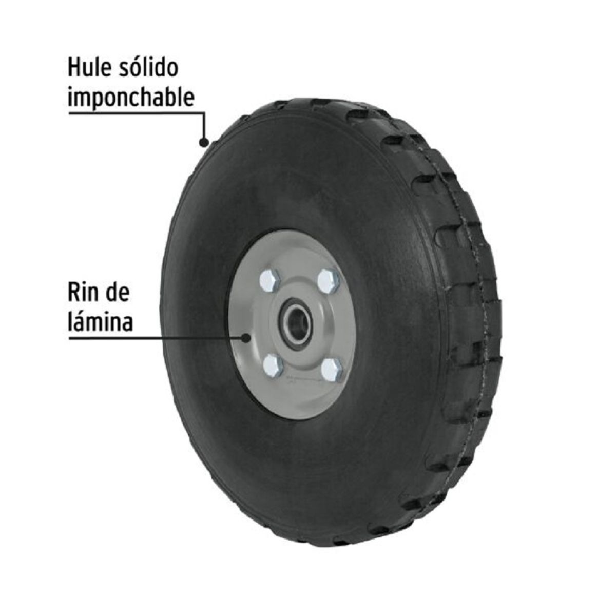 TRUPER - RUEDA 10 PULG PARA CARRO TIPO YEGUA RD-102 TRUPER