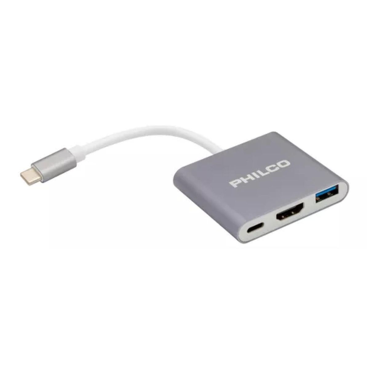 GENERICO - Adaptador 3 En 1 USB C A HDMI USB 3.0 USB C Gris