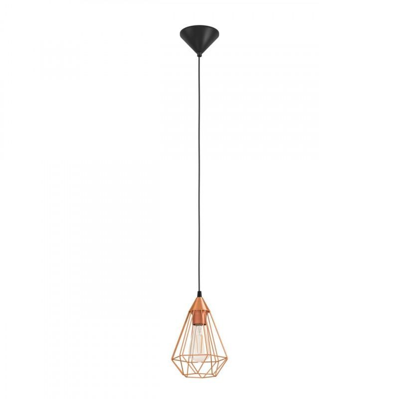 EGLO - Lámpara Colgante Tarbes Cobre H1100 Dm175 E27 1x60w Cod94193