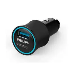 PHILIPS - Cargador Para Automovil USB 12V 3A Negro DLP2552Q
