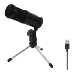PHILCO - Microfono Condensador USB Con Tripode Streaming Negro