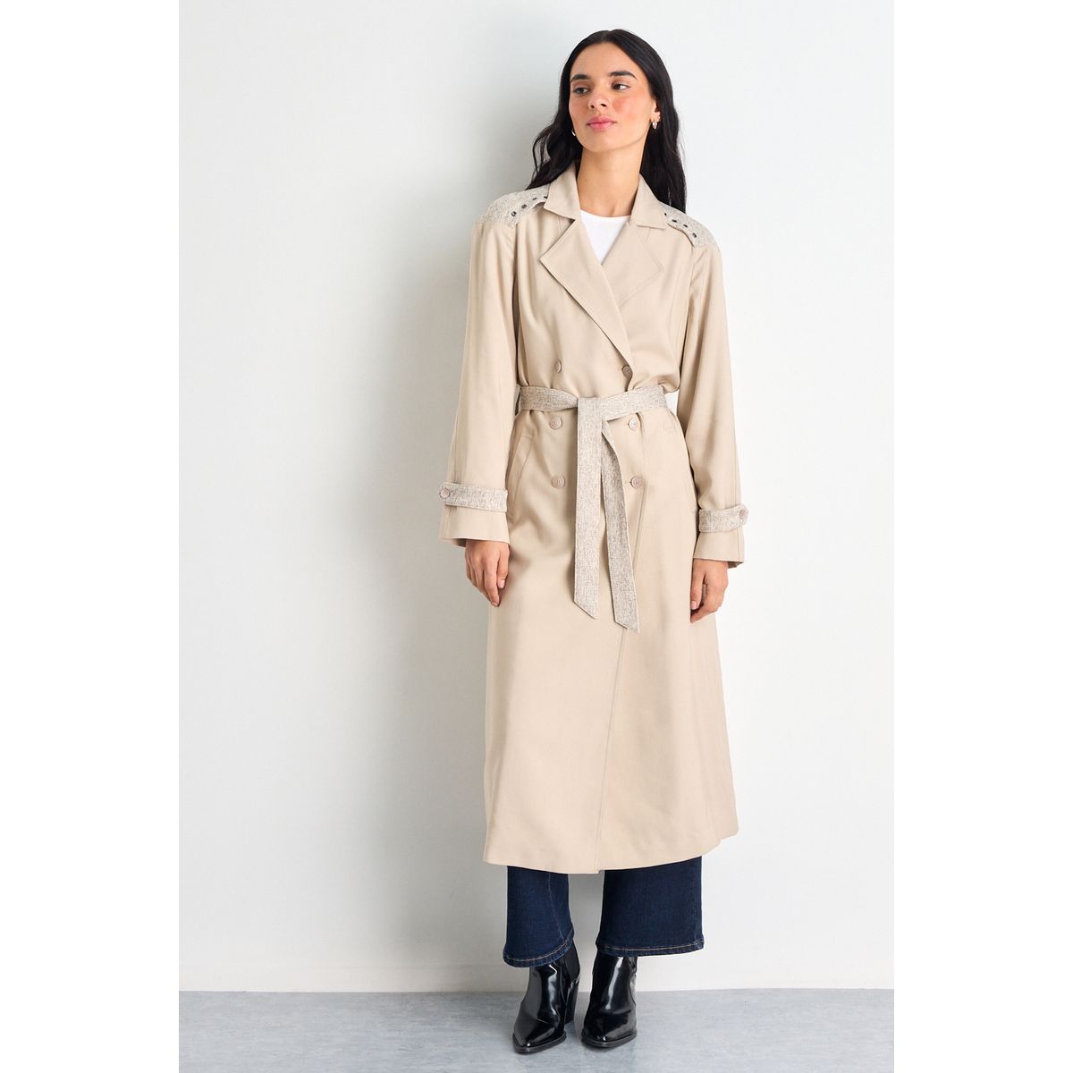 IO - Trench Mujer Beige Io