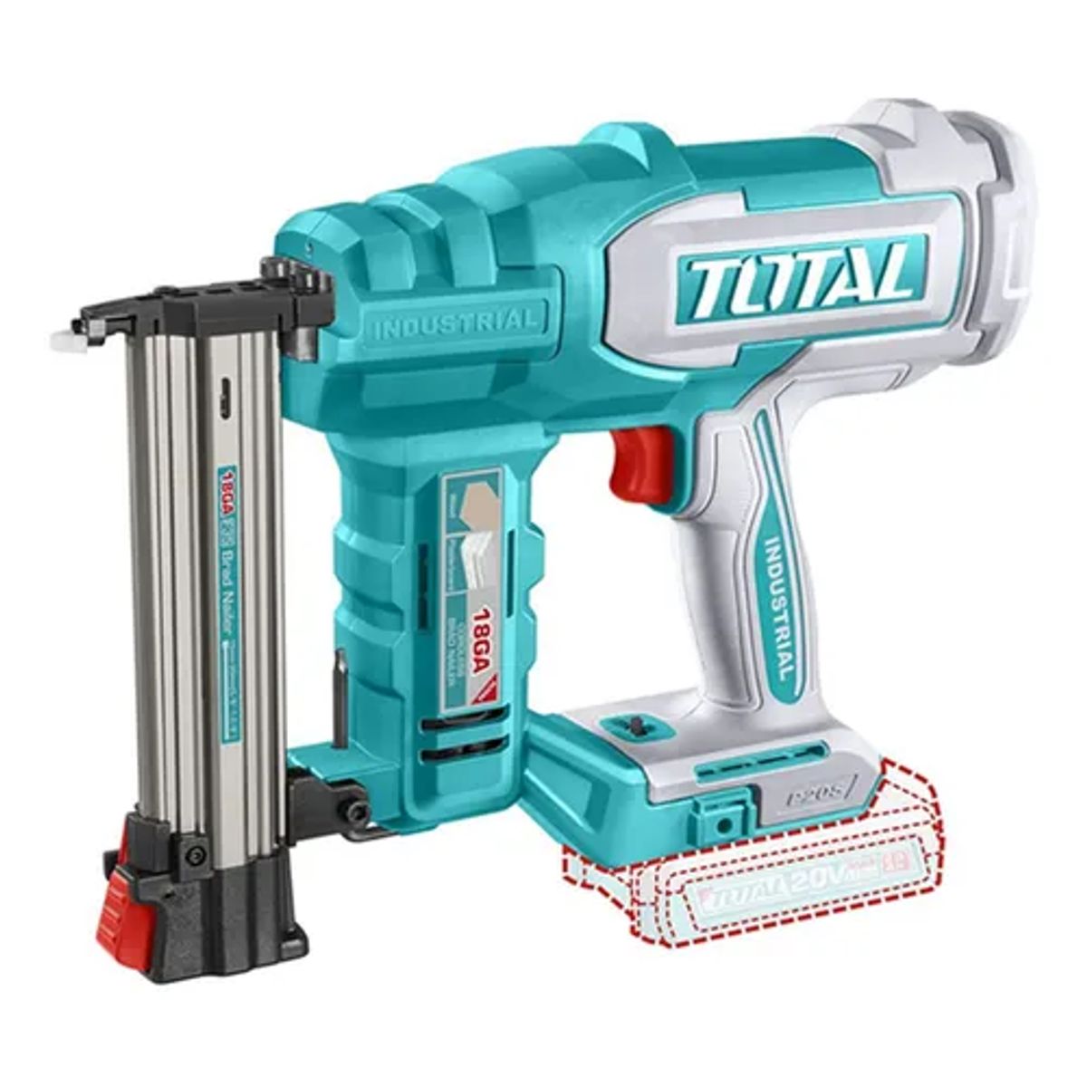 TOTAL TOOLS - Pistola Clavadora Inalámbrica 15-35mm 20v Total Tcbnli2005
