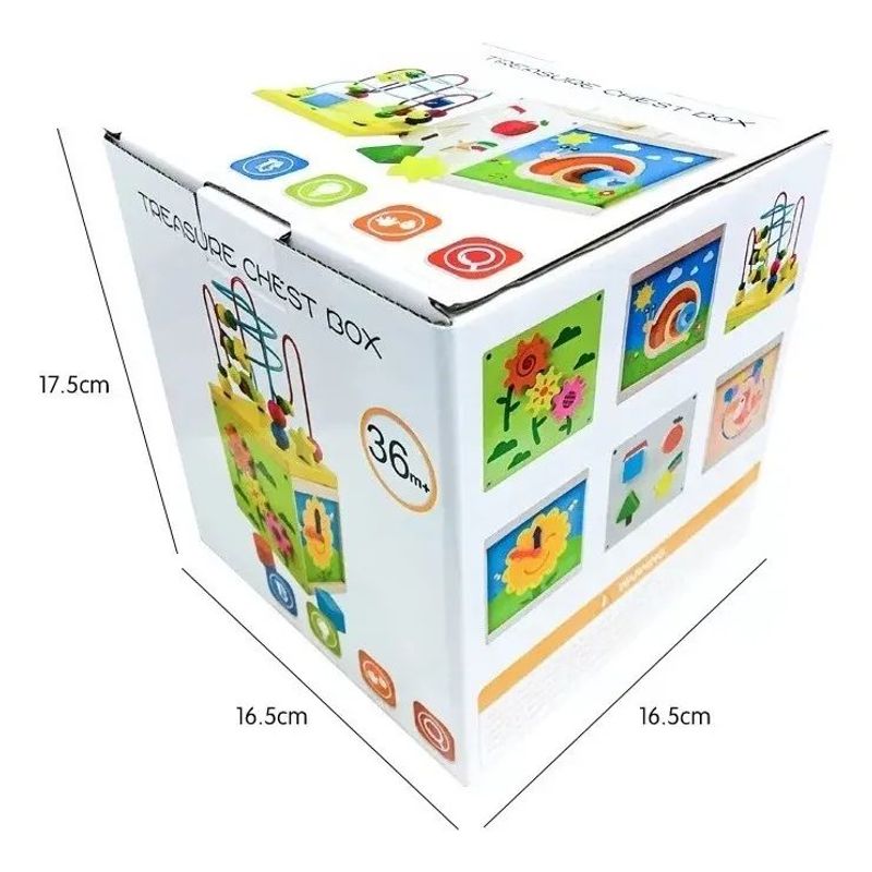 SHOP EHOME BAG - Cubo Didáctico De Madera Bebe Niños Para El Desarrollo De Sus Habilidades
