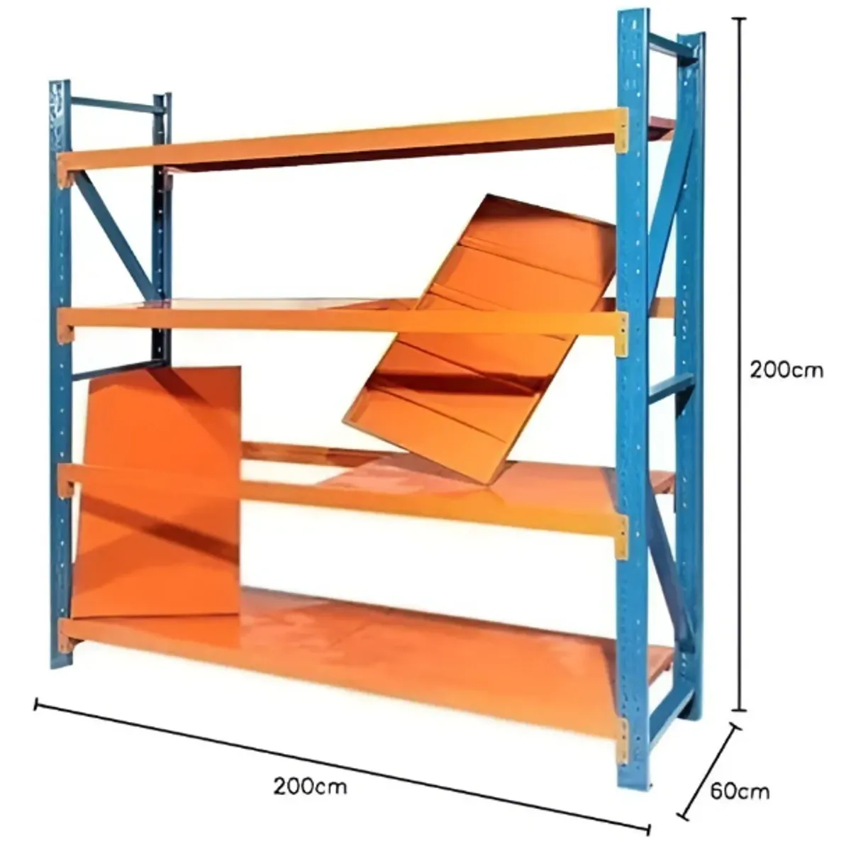 GENERICO - Estante Metálico 200x200x60cm 800kg