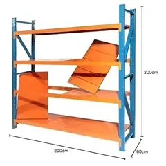 GENERICO - Estante Metálico 200x200x60cm 800kg