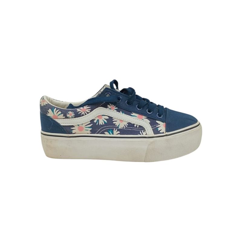 HERIEL - Zapatilla Azul Print Plataforma