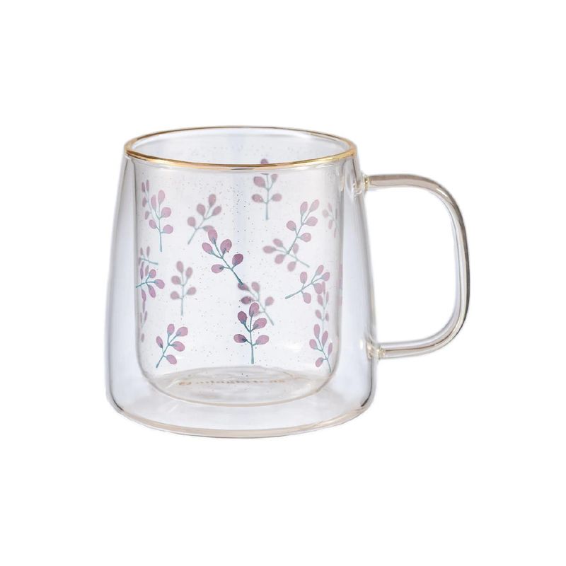 ADAGIO TEAS - Taza Doble Vidrio Windy Lilac Plants 400 ml