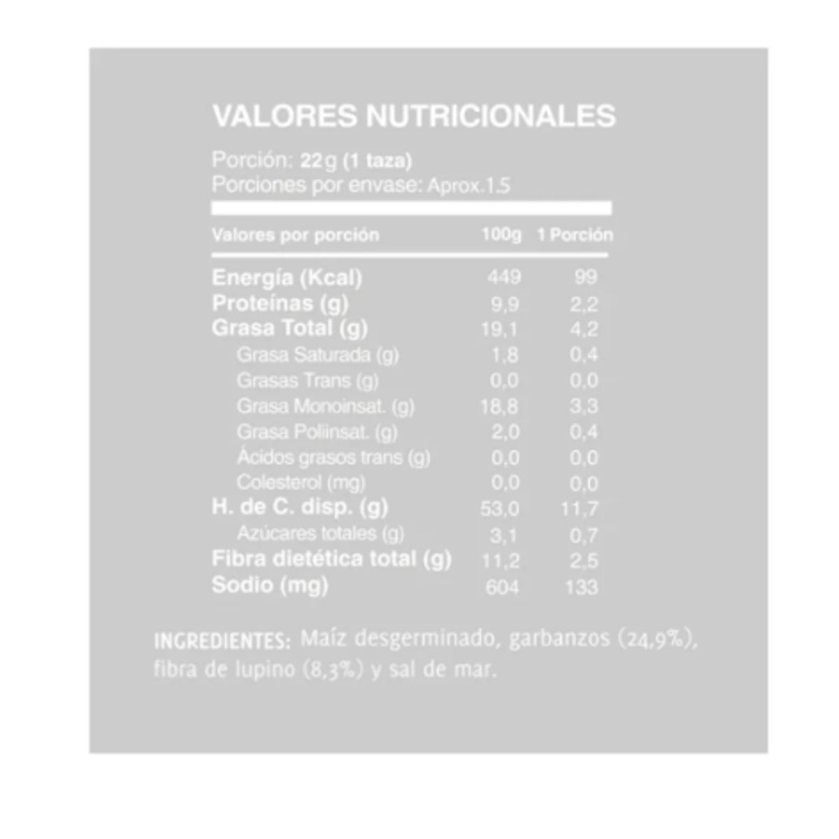 PURIPOP - Puri Ramitas De Garbanzo Sabor Sal De Mar. Caja 28 Unid