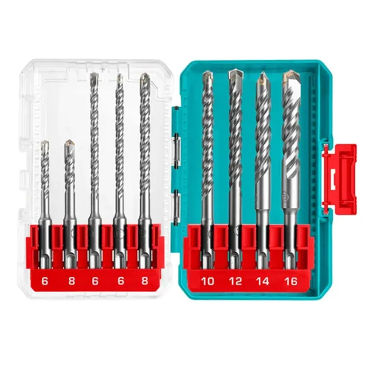 TOTAL TOOLS - Kit Juego De Brocas Sds Plus 9 Piezas Total Tacsdl30906