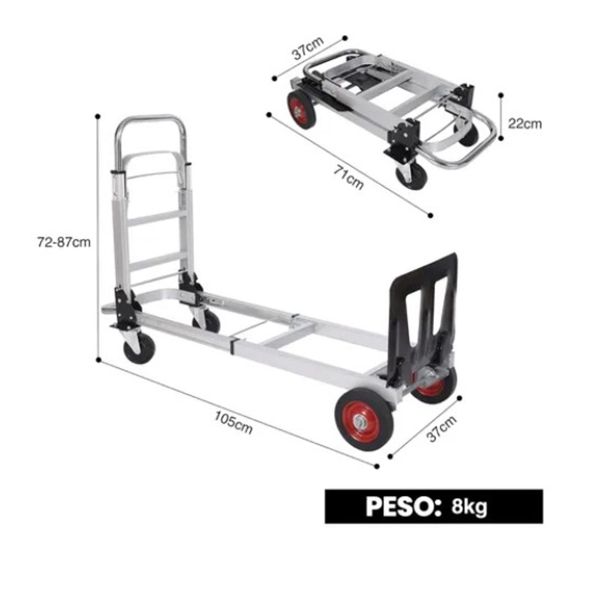 OFERTABKN - Carro De Carga Plegable Tipo Yegua 120 Kilos