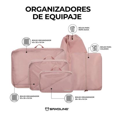 Imagen 2 del producto Organizadores de equipaje para Maletas Rosado