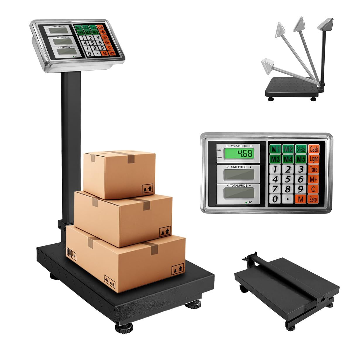 PROWAY - Balanza Bascula Peso Digital Industrial Pedestal 300 Kilos