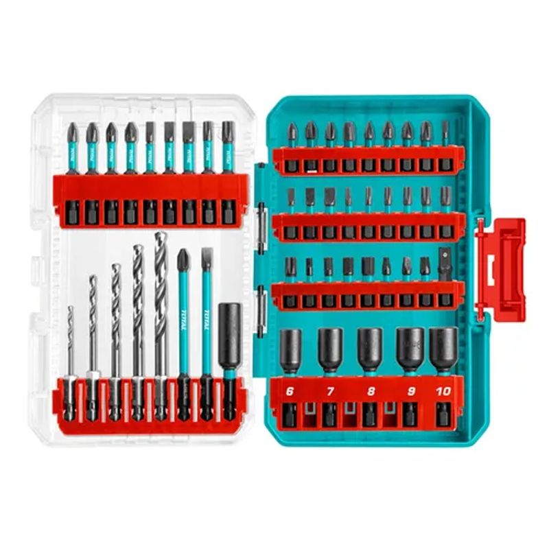 TOTAL TOOLS - Set Puntas Destornillador Impacto 49 Pcs Total Tacsdl24906