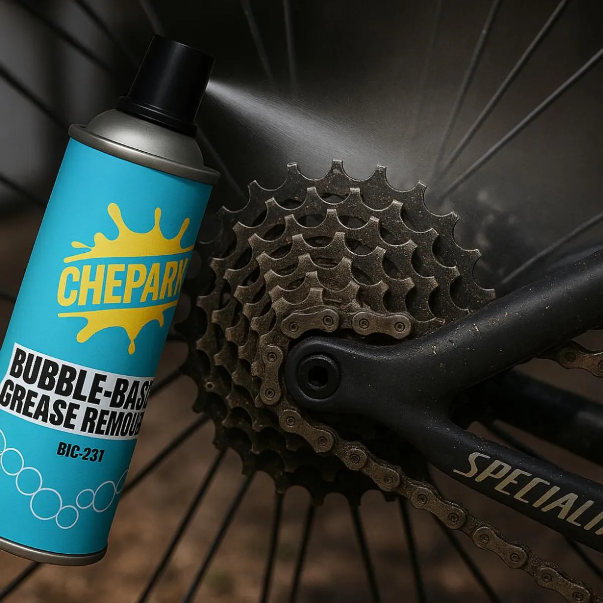 CHEPARK - Desengrasante Spray Chepark 425ml Cadena Bicicleta Motor