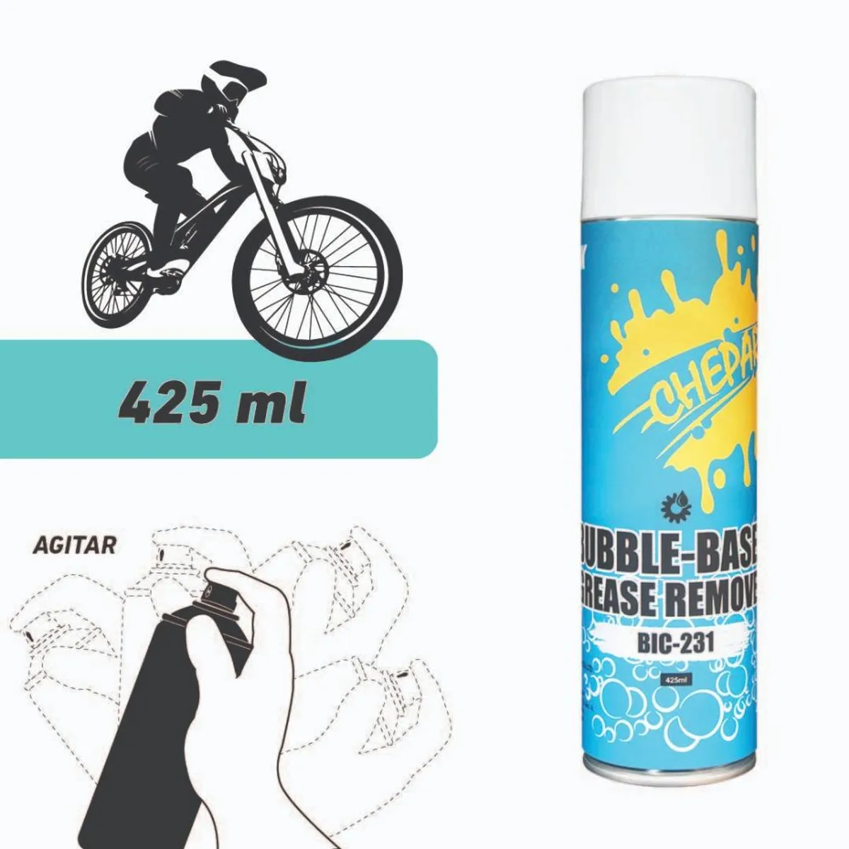 CHEPARK - Desengrasante Spray Chepark 425ml Cadena Bicicleta Motor