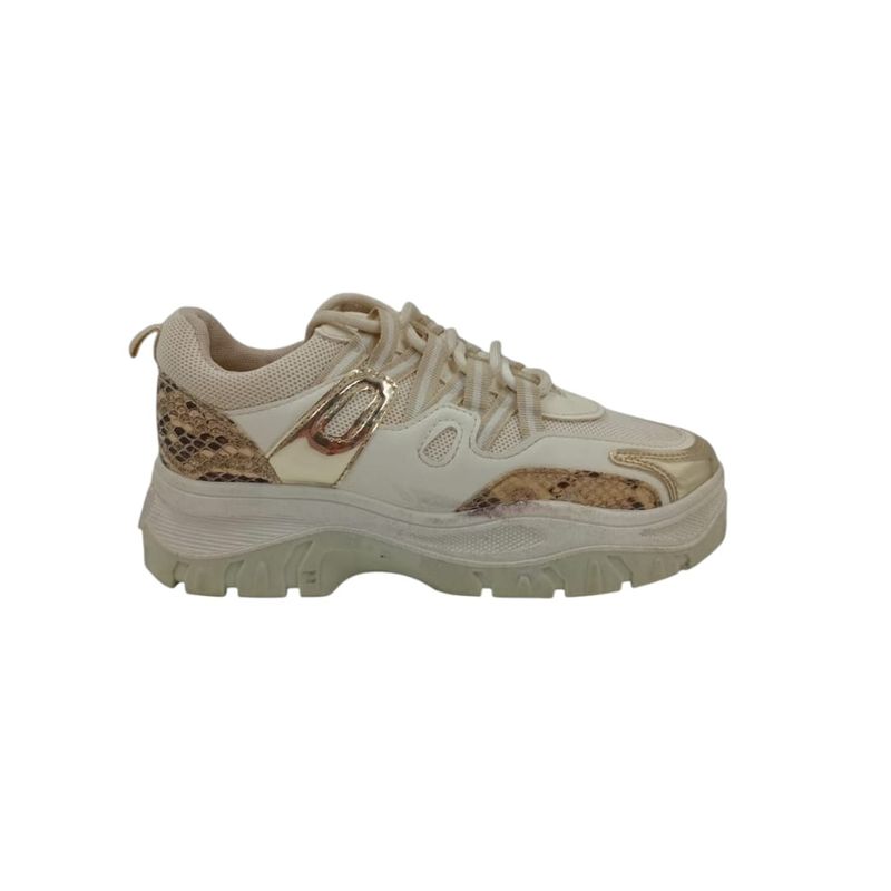 HERIEL - Zapatilla Beige Plataforma Mujer