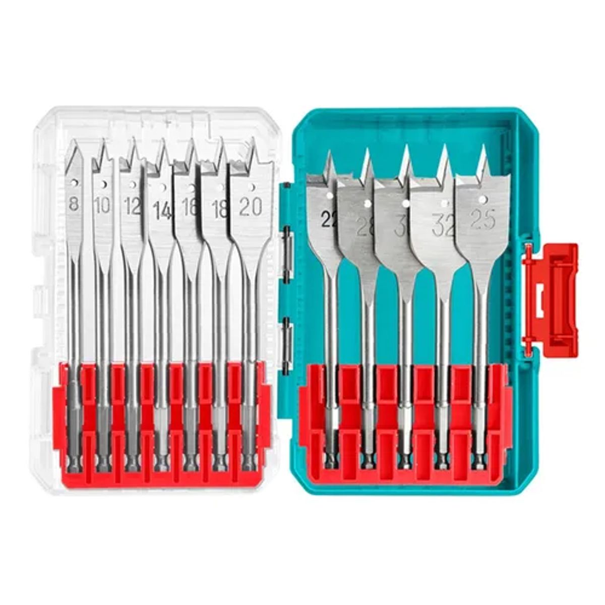 TOTAL TOOLS - Set Brocas Mechas Paleta Plana 12 Piezas Total Tacsdl1206