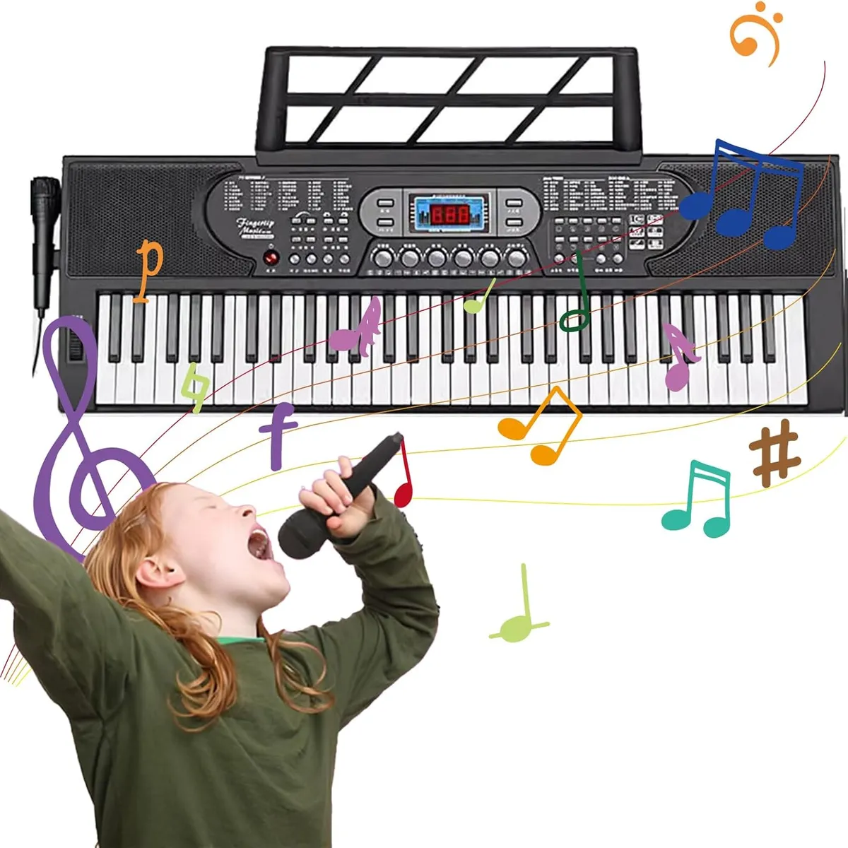 GENERICO - Piano Eléctrico 61 Teclas Teclado Musical Usb Niños Musica