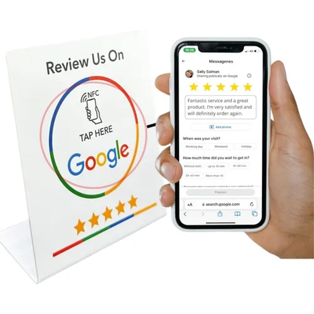 COMPUTECH - Tarjeta Nfc Para Review Reseña Tag 13.56 Compatible Google