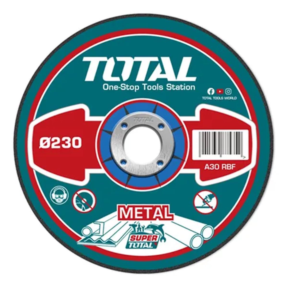 TOTAL TOOLS - Disco De Desbaste Para Metal 230mm Total Tac2232301