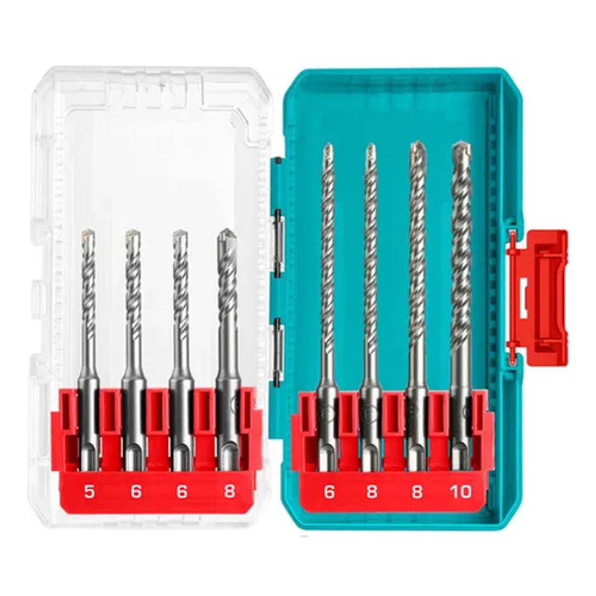 TOTAL TOOLS - Kit Juego De Brocas Sds-plus 8 Piezas Total Tacsdl11806