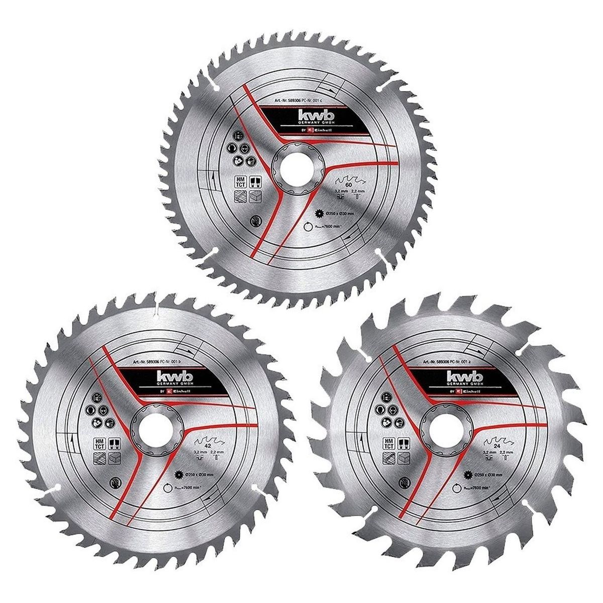 EINHELL - Discos De Corte 3 Uni Accesorio Sierra Banco Einhell 589306