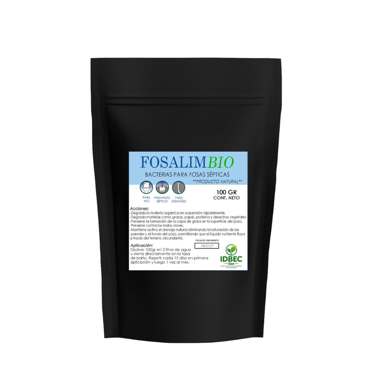 GENERICO - Biodegradador Fosalimbio 100 Gr -  limpia Fosas Sépticas y elimina Olores