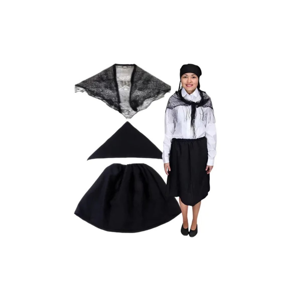 GENERICO - Traje Tipico Chilote Niñas Fiestas Patrias Chile