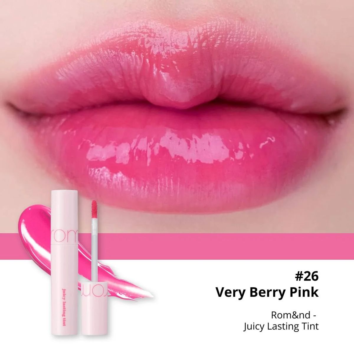 ROM&ND - Tinta Labial JUICY LASTING TINT - 26 VERY BERRY PINK