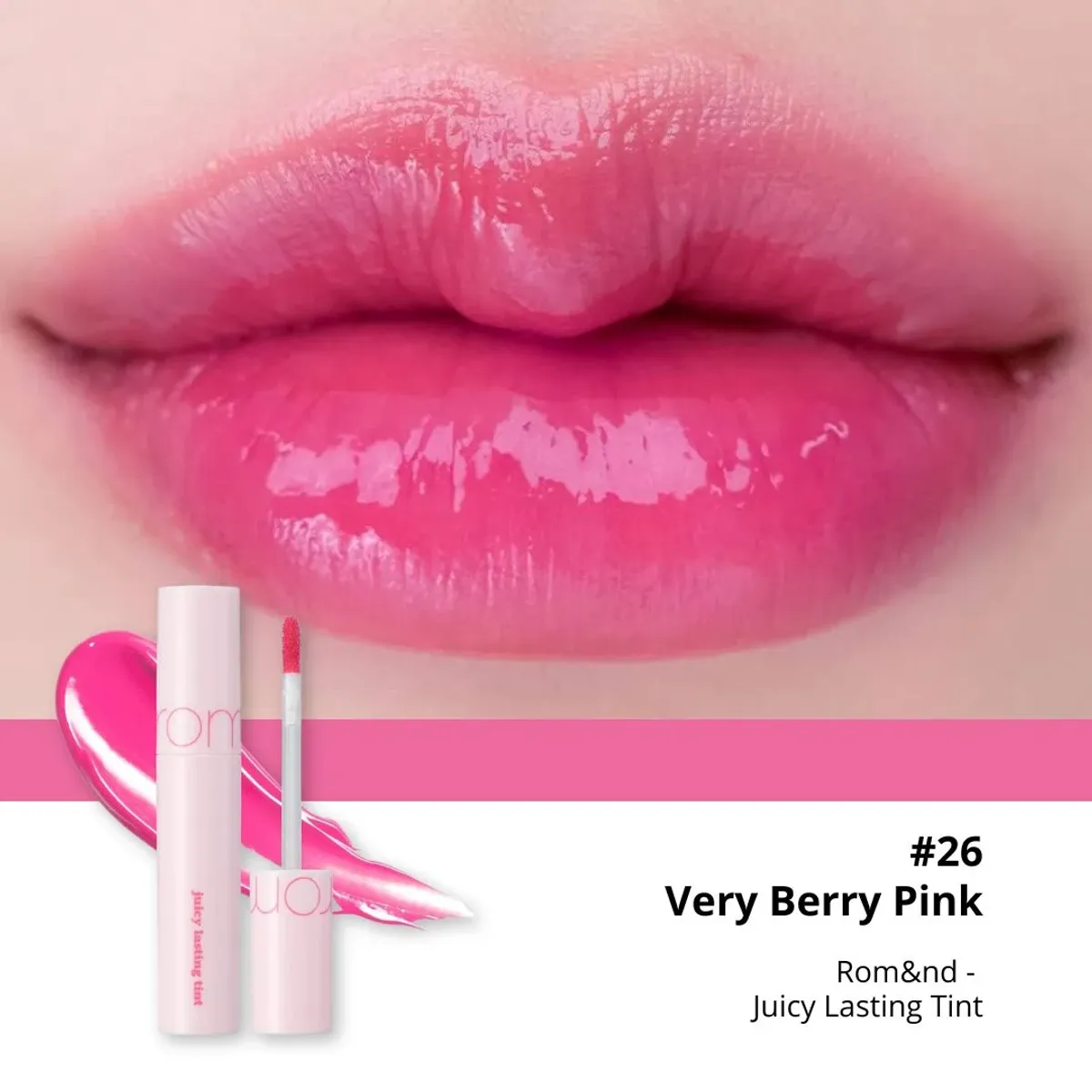 ROM&ND - Tinta Labial JUICY LASTING TINT - 26 VERY BERRY PINK