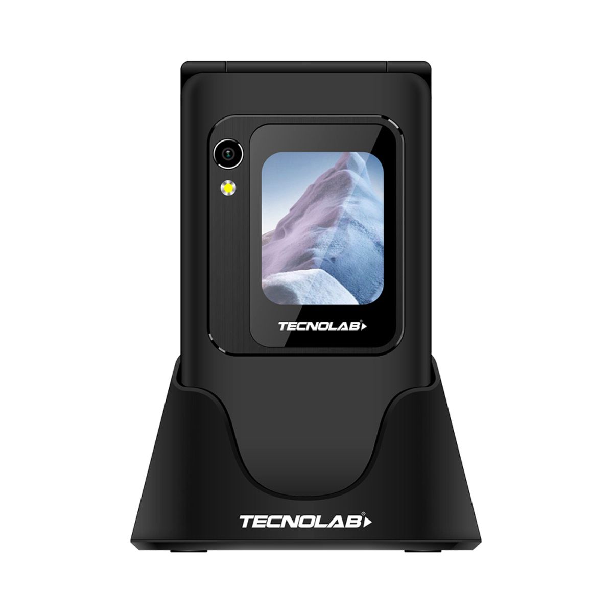 DBLUE - Celular Black Senior 4G Doble Pantallla 2.8