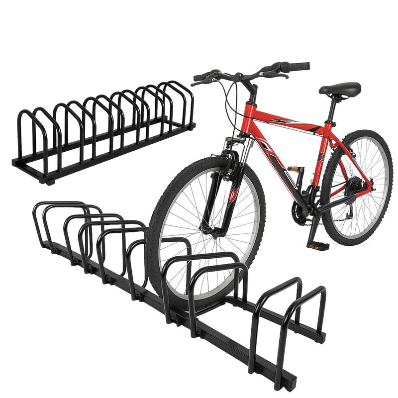 GENERICO - Soporte De Estacionamiento Bicicleta Estantes Ajustables De Puestos 6