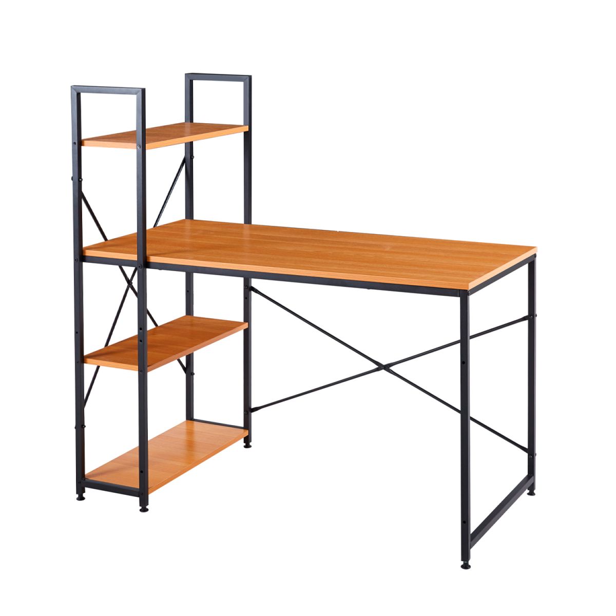 GENERICO - Escritorio Industrial Home Office con Repisas Oslo