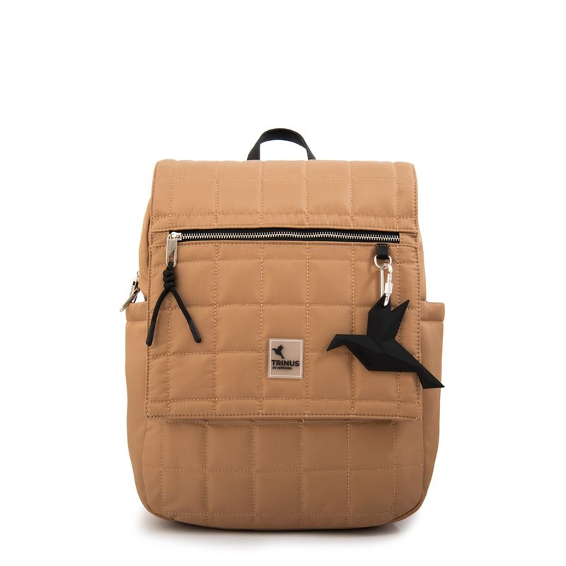 TRINUS - Mochila porta notebook grande belina beige oscuro