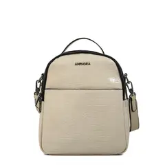 AMPHORA - Mochila mediana mile blanco crudo