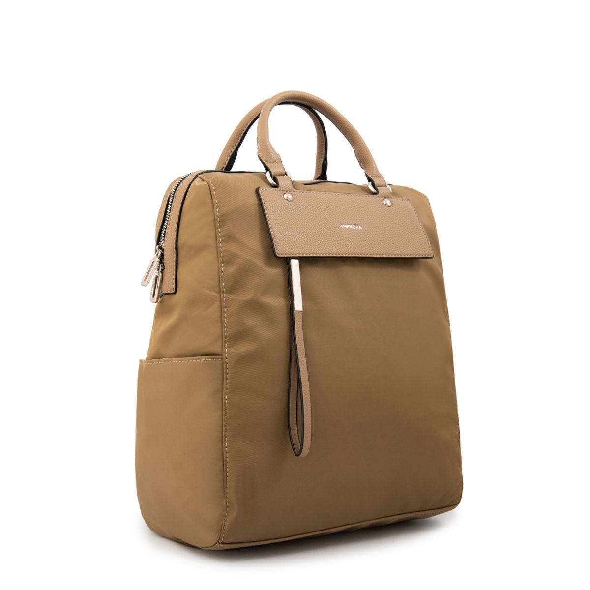 AMPHORA - Mochila porta notebook lilian grande taupe