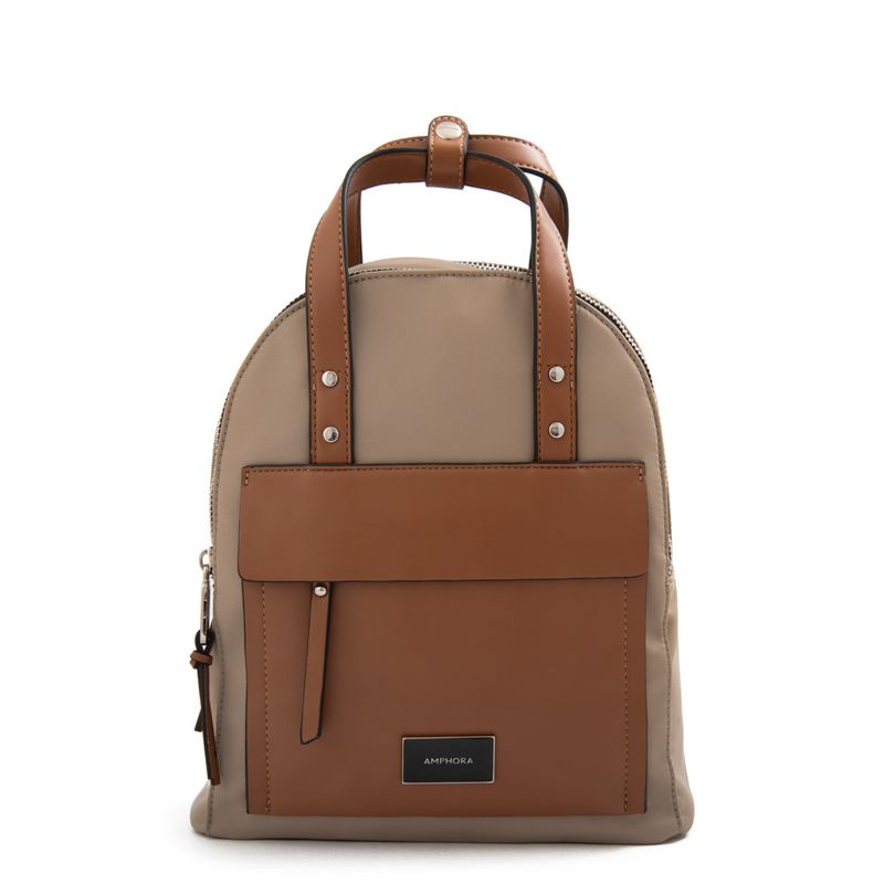 AMPHORA - Mochila pequeña praga beige oscuro