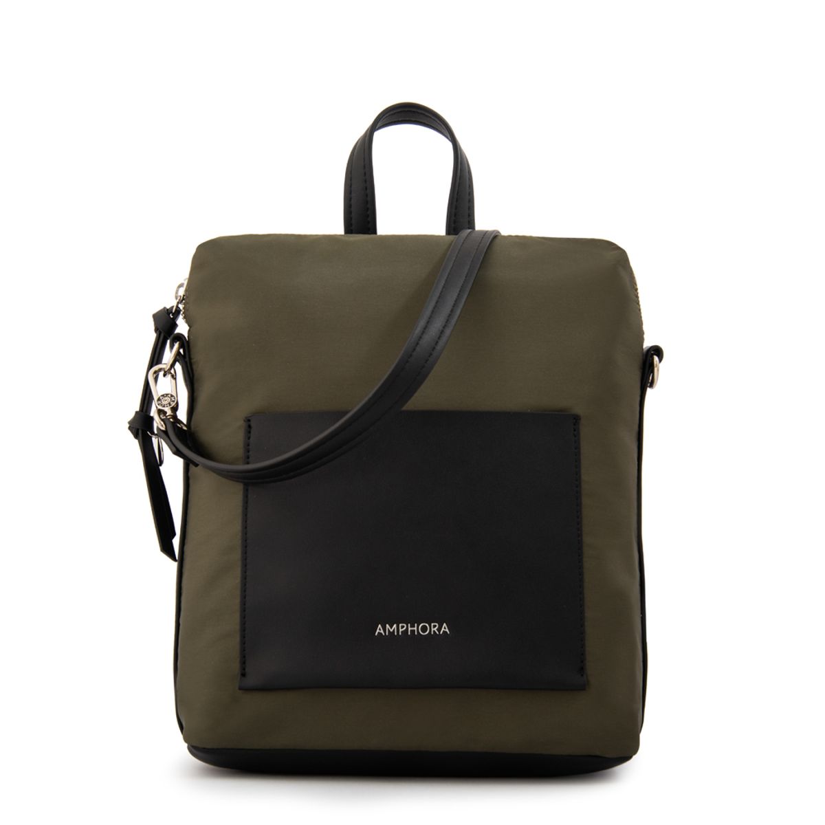 AMPHORA - Mochila galit mediana verde oliva