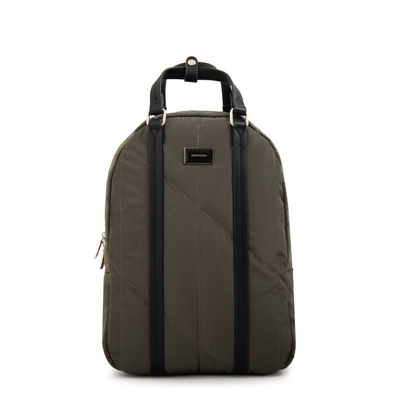 AMPHORA - Mochila porta notebook grande lucia verde oliva