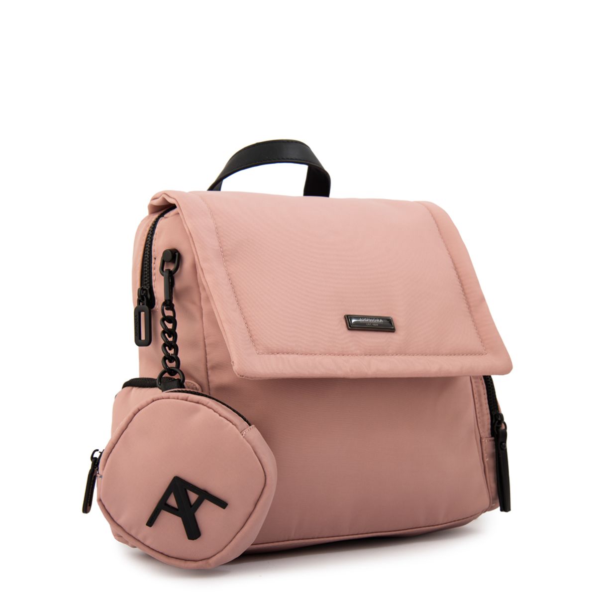 AMPHORA - Mochila mochila clara pequeña rosa viejo