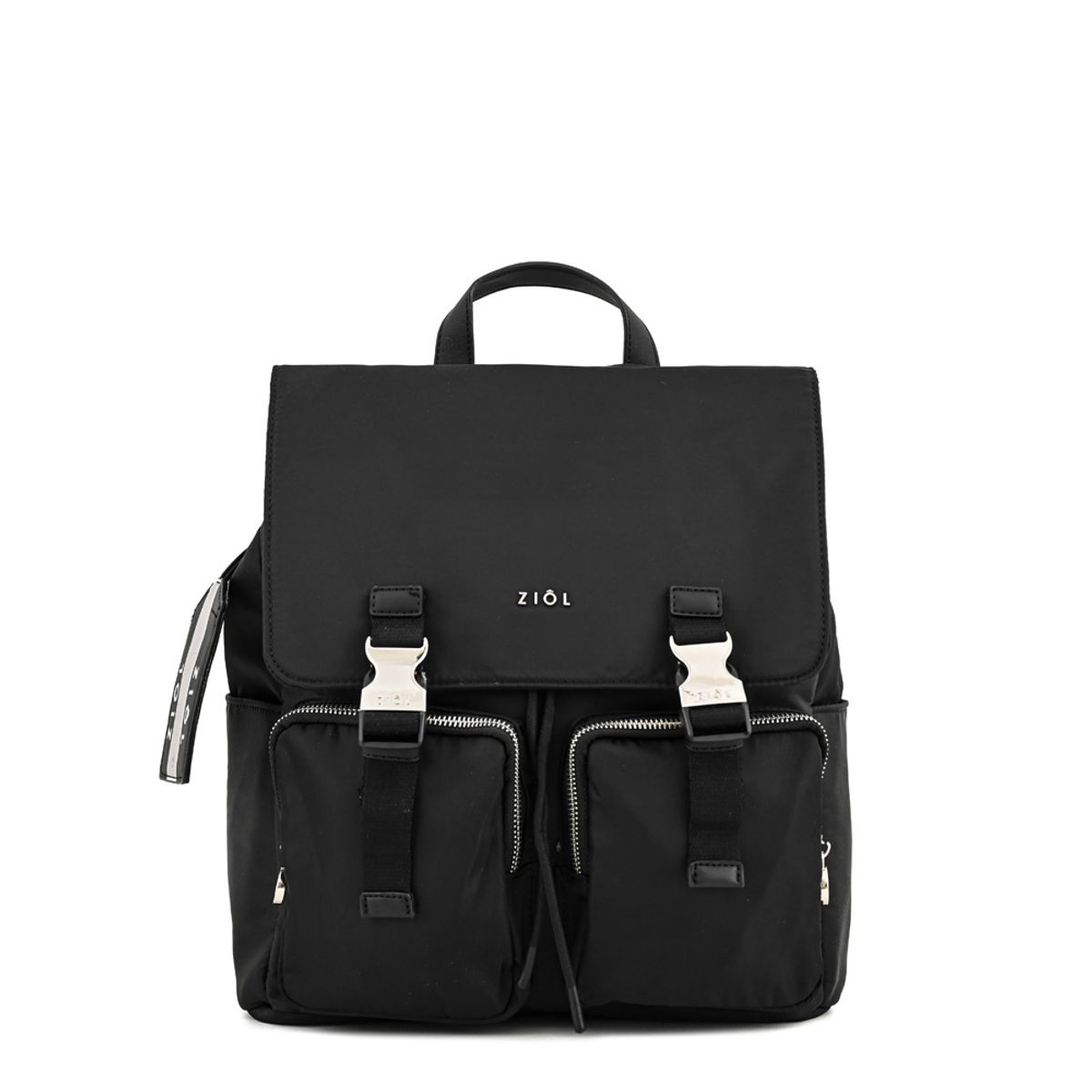 ZIOL - Mochila con tapa odelia mediana negro