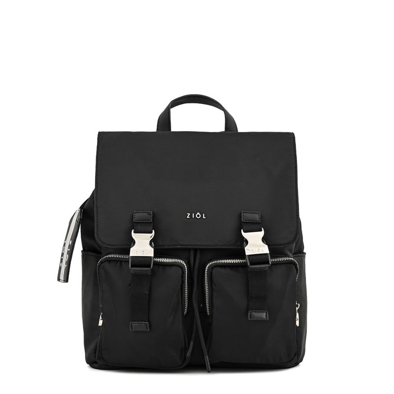 ZIOL - Mochila con tapa mediana odelia negro