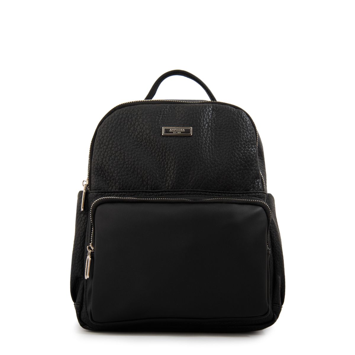 AMPHORA - Mochila manchester mediana negro especial