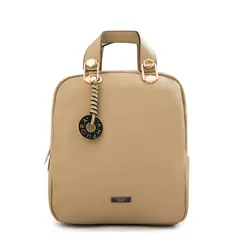 AMPHORA - Mochila mediana silvana beige oscuro