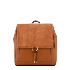 AMPHORA - Mochila con tapa lya mediana café medio