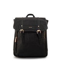 Mochila con tapa claudette mediana negro