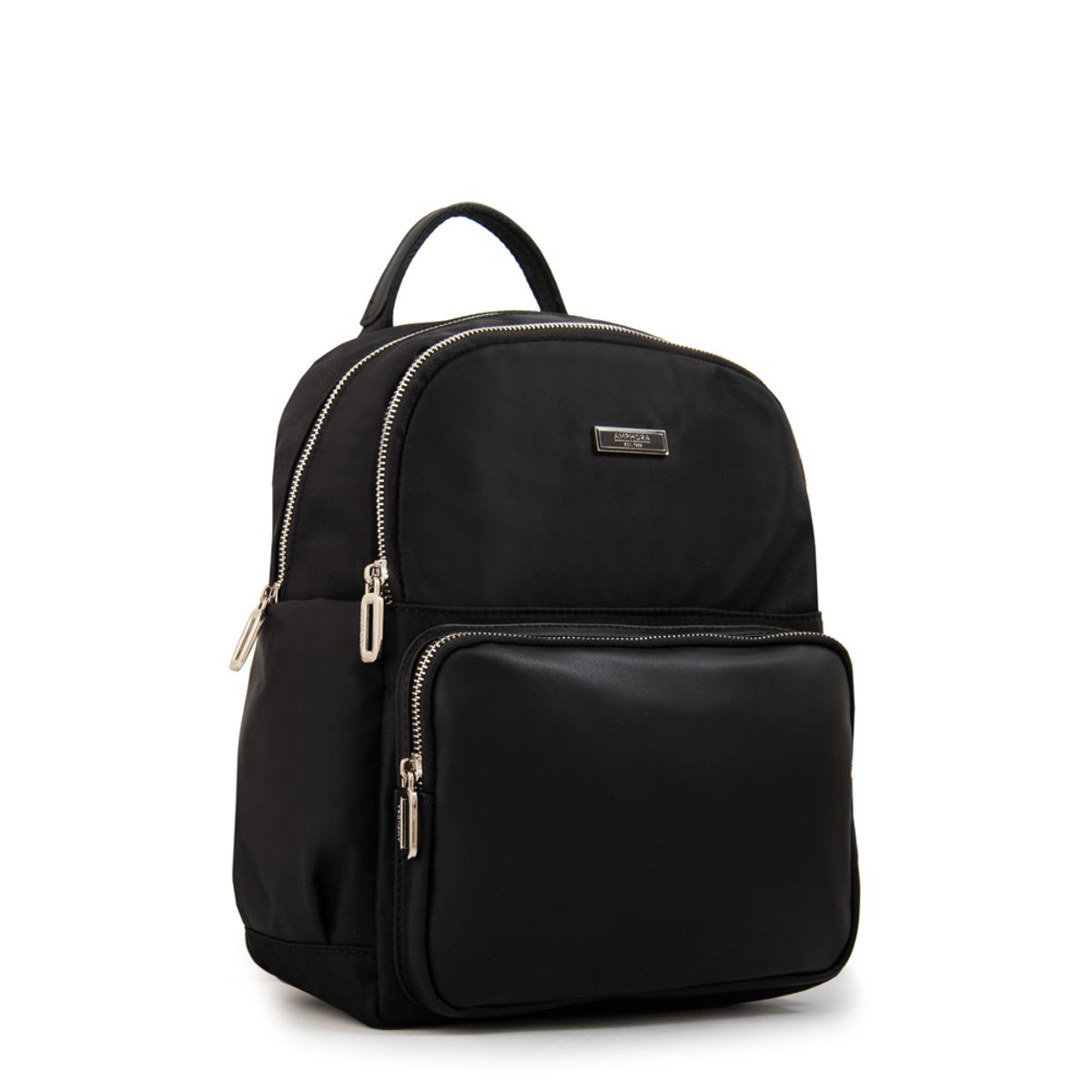 AMPHORA - Mochila manchester mediana negro